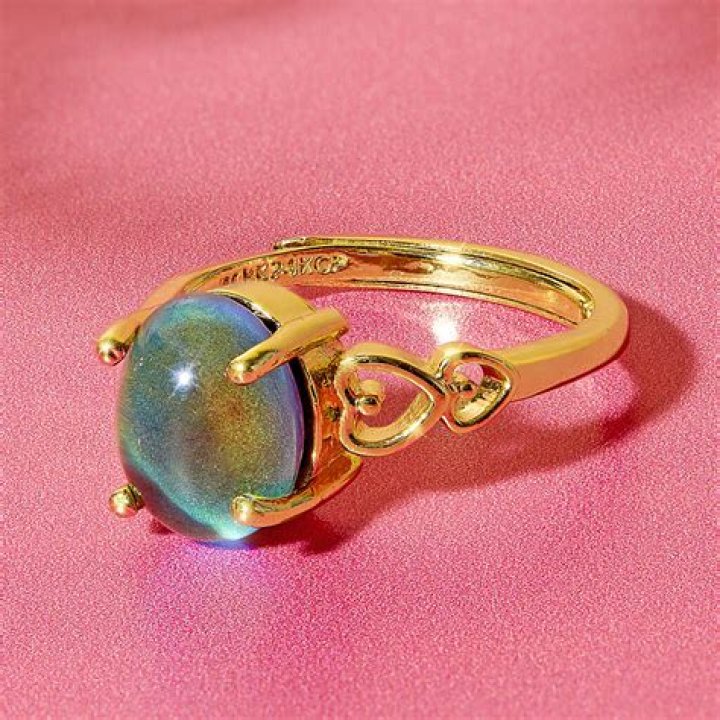 Gold mood ring