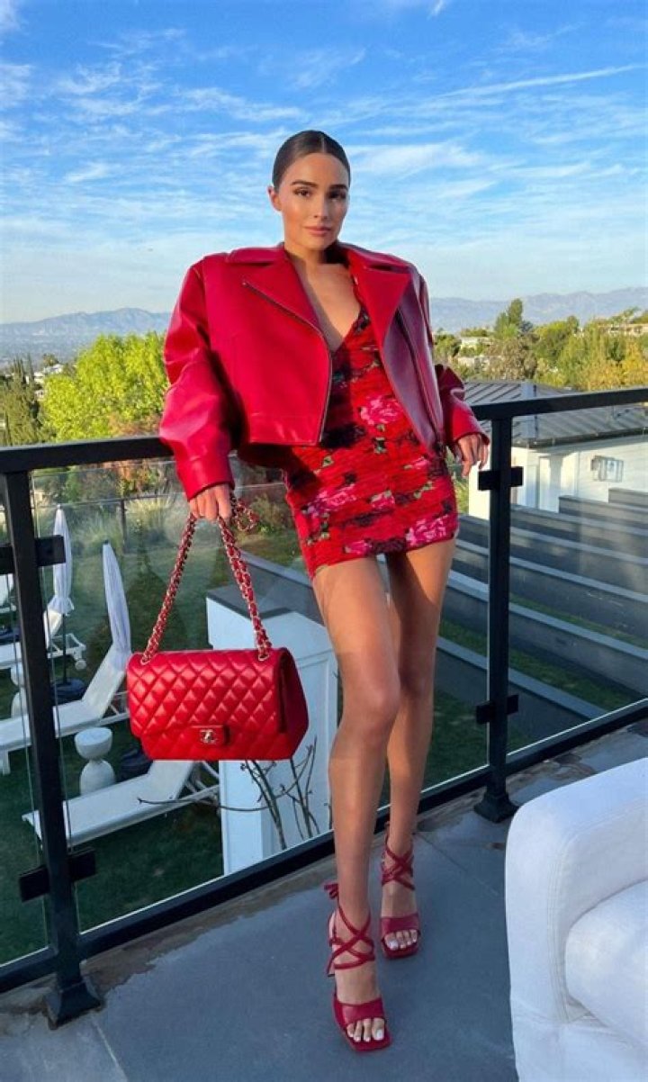Olivia Culpo in a red bikini